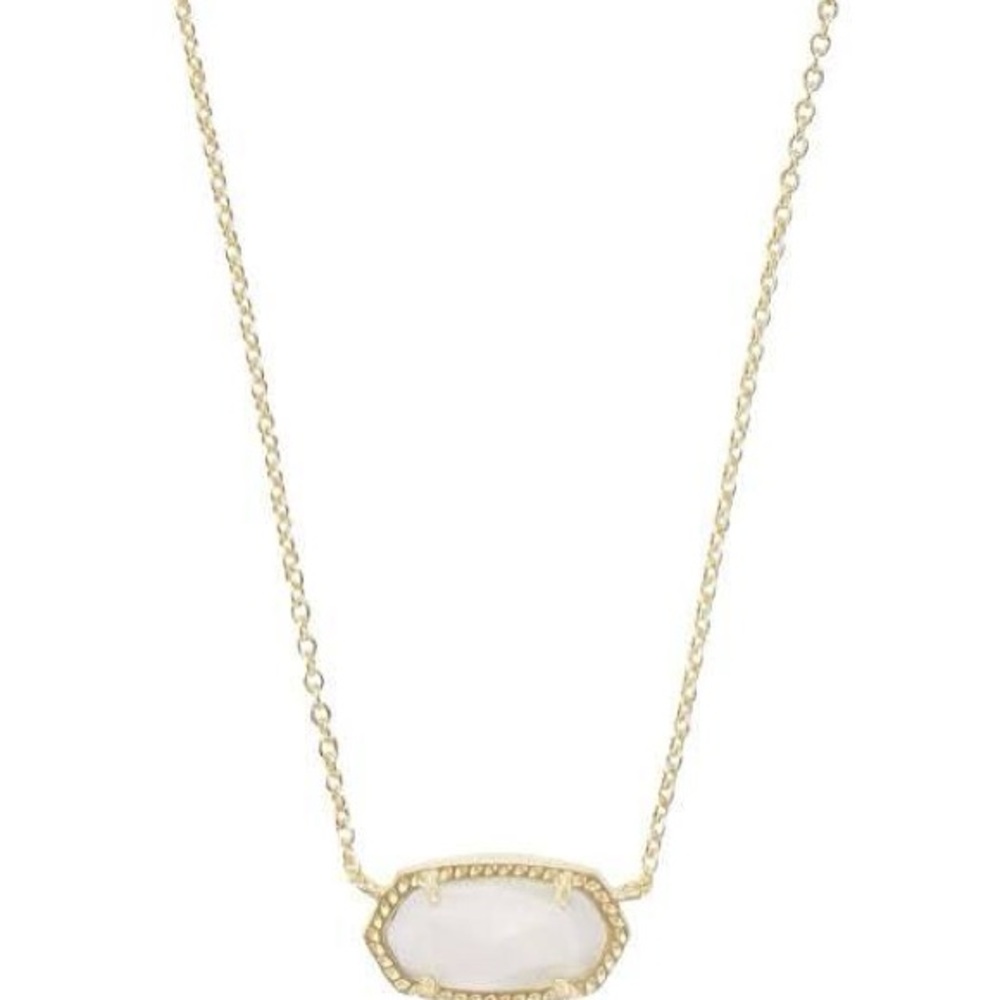 Kendra Scott Elisa White Pendant Necklace